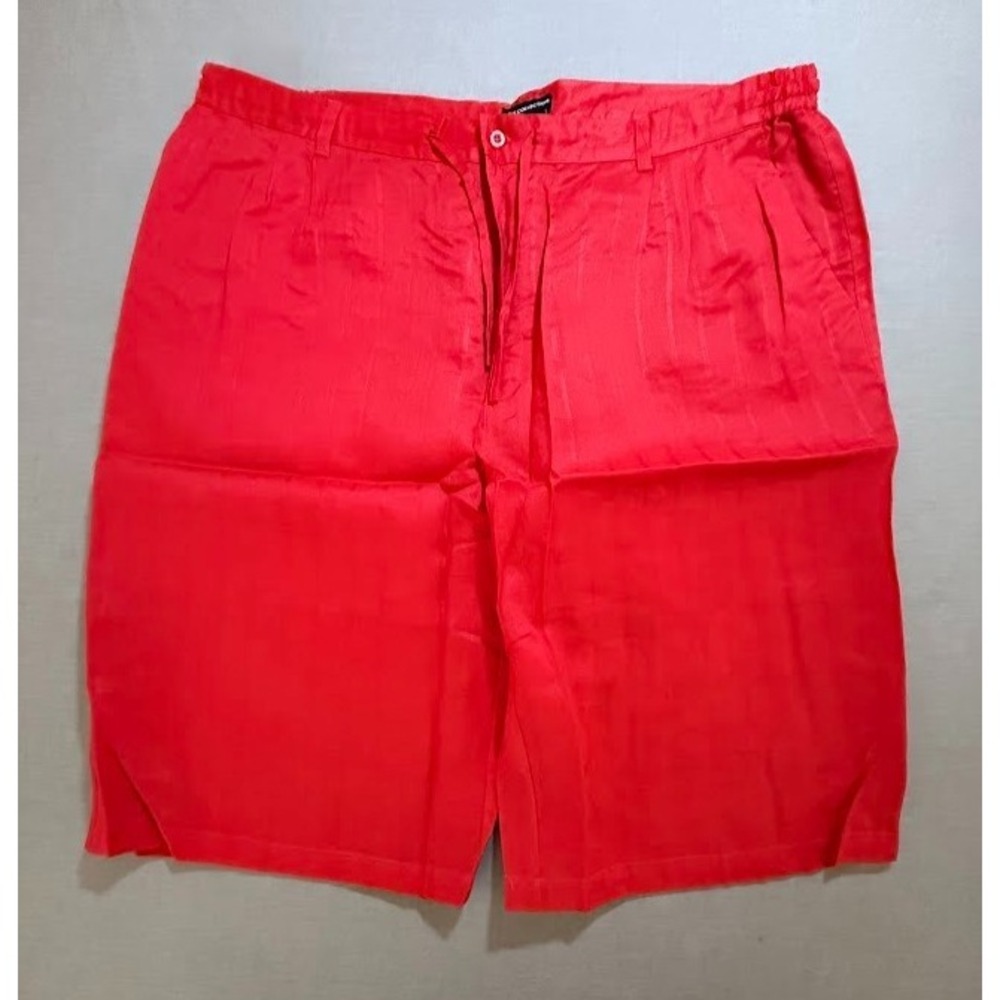 Dessy Collection Bright Red Men's Flat Front Shorts